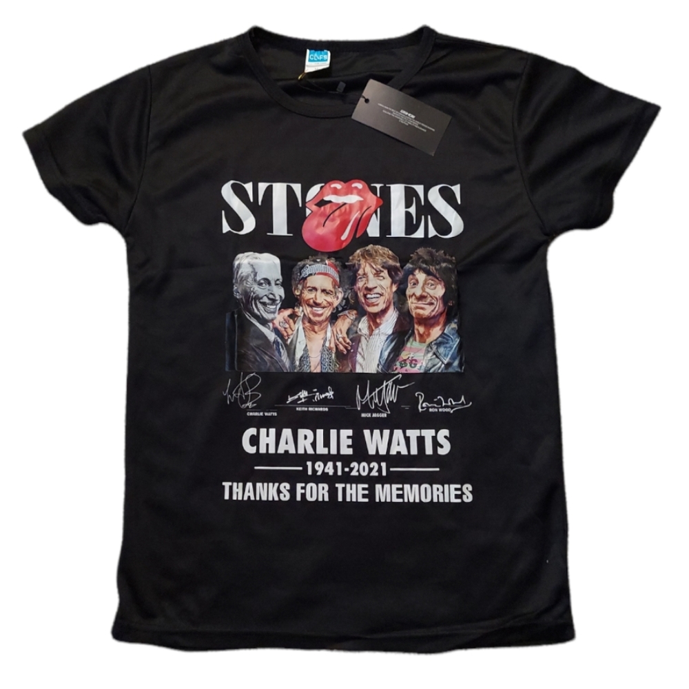 Rolling Stones Charlie Watts Remembrance Band Tee